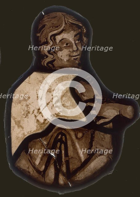 Stained Glass Fragment, French, 1200-1215. Creator: Unknown.