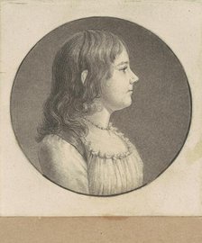 Unidentified Young Woman, 1797. Creator: Charles Balthazar Julien Févret de Saint-Mémin.