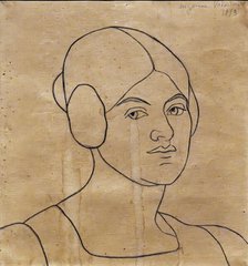 Self-portrait, 1893. Creator: Valadon, Suzanne (1865-1938).