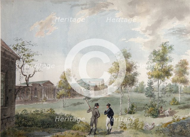 Main house of the Urban Estate of Count Alexei Kirillovich Razumovsky in Moscow, Early 1800s. Artist: Ivanov, Ivan Alexeyevich (1779-1848)