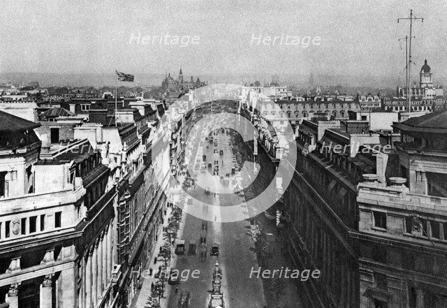 On the roof of Bush House, looking from Kingsway towards the northern heights, London, 1926-1927.  Creator: Unknown.