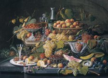 Still Life: Fruit, 1855. Creator: Severin Roesen.