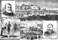 The Duke and Duchess of Albany at the opening of Beaumont Park, Huddersfield, 1883. Creator: Unknown.