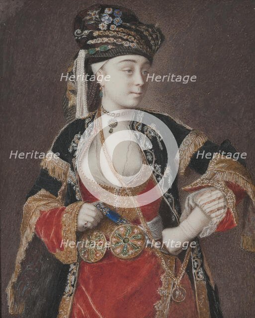 Unknown lady in Turkish costume, 18th century. Creator: Jean-Etienne Liotard.