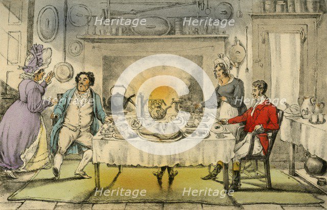 'Mr Jorrocks's Hunt Breakfast: a Terrible Surprise', 1838. Artist: Henry Thomas Alken.