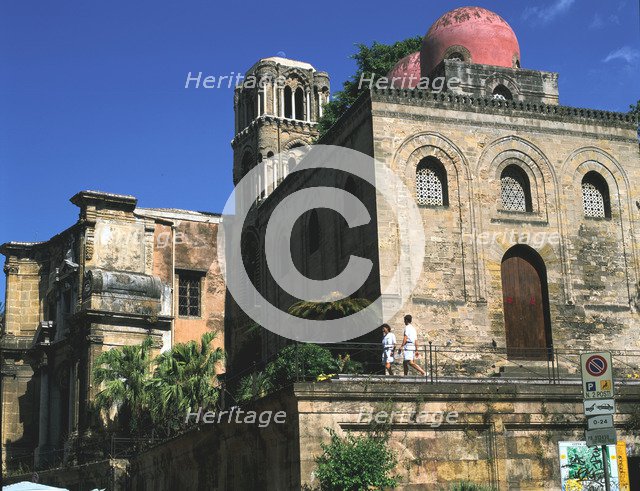 San Cataldo and Martorana churches, Palermo, Sicily, Italy.