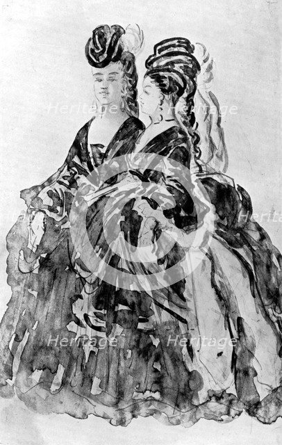 'Two Ladies', (1930).Artist: Constantin Guys