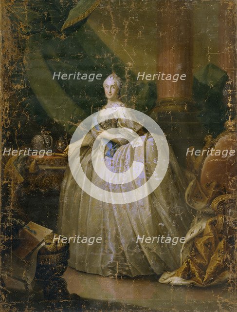 Portrait of Empress Catherine II (1729-1796), 1765. Artist: Buchholz, Heinrich (1735-1780)