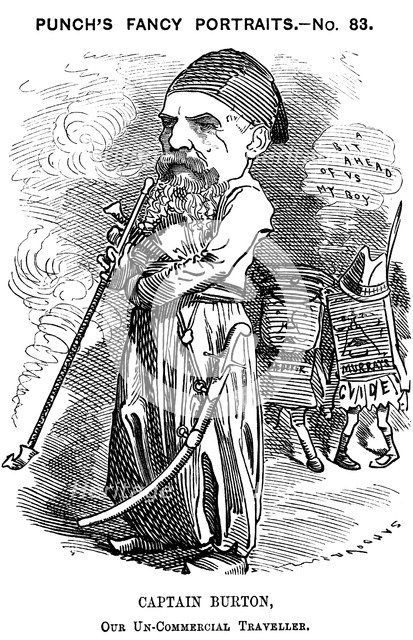 Richard Francis Burton, English explorer and orientalist, 1882. Artist: Edward Linley Sambourne