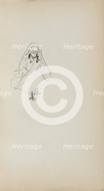 Italian Sketchbook: Standing Girl (page 257), 1898-1899. Creator: Maurice Prendergast (American, 1858-1924).