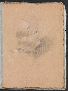 Verona Sketchbook: Female profile (page 65), 1760. Creator: Francesco Lorenzi (Italian, 1723-1787).