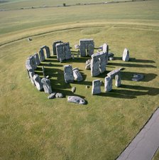 Stonehenge from the air. Artist: Unknown.