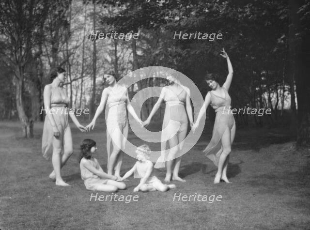 Elizabeth Duncan dancers and children, 1929 Creator: Arnold Genthe.