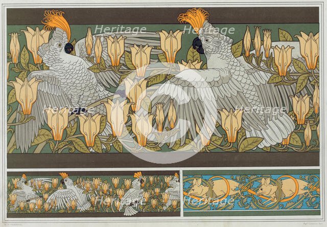 Cockatoos and magnolias, 1897. Creator: Verneuil, Maurice Pillard (1869-1942).