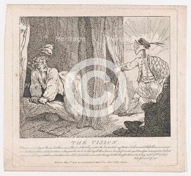 The Vision (Picturesque Beauties of Boswell, Part the Second), May 15, 1786., May 15, 1786. Creator: Thomas Rowlandson.