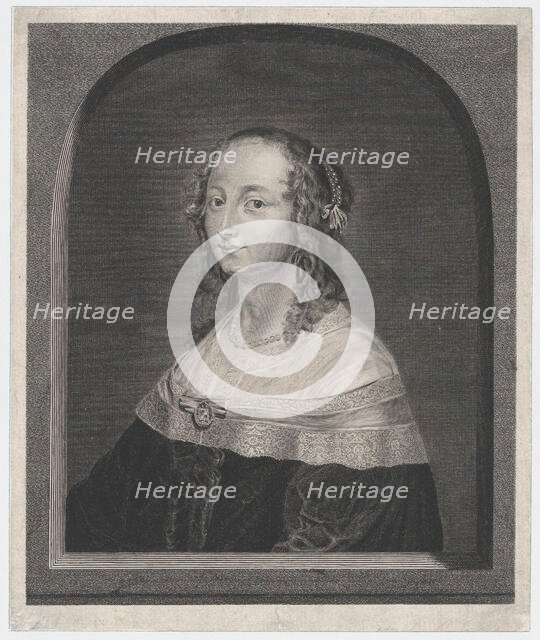 Portrait of a woman with a lace collar and a necklace, possibly Rubens' wife, ca. 1..., ca. 1712-64. Creator: Francesco Zucchi.