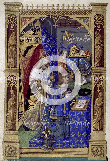 Louis XII of France (Book of Hours of Charles VIII, King of France), Between 1494 and 1496. Artist: Vérard, Antoine (active 1485-1512)
