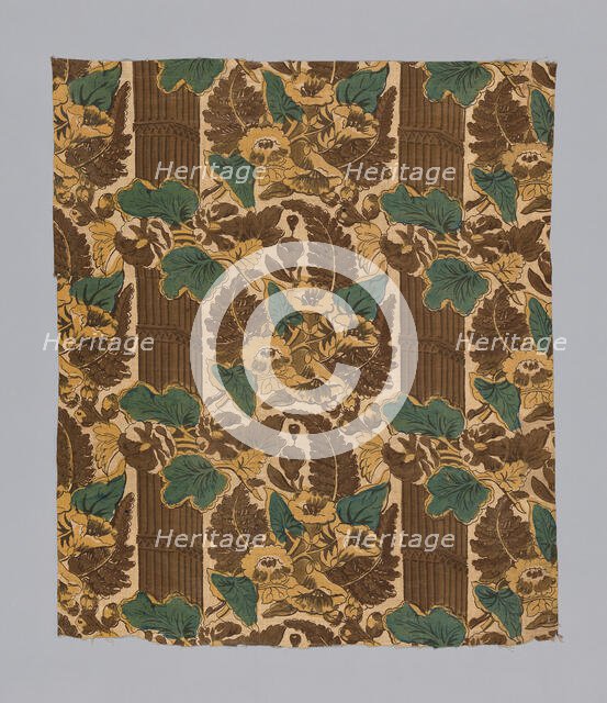 Panel (Pillar Design), England, 1820s/30s. Creator: Unknown.