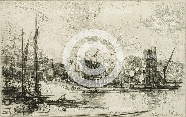 Harry Kelly's Putney, 1867. Creator: Francis Seymour Haden.