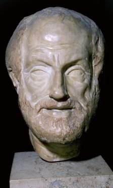 Bust of the Greek philosopher Aristotle. Artist: Unknown