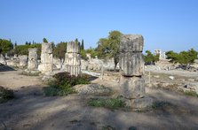 Shops in central Corinth, Greece. Artist: Samuel Magal