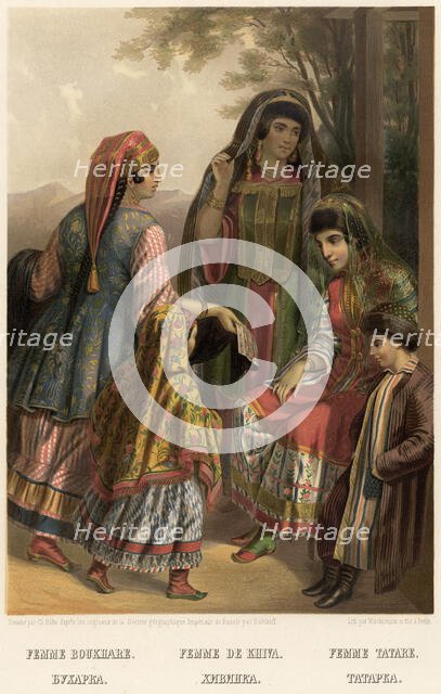 Bukharka. Khivinka. Tatar, 1862. Creator: Karlis Huns.