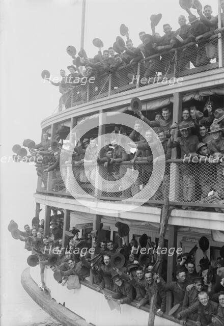 Leaving Ft. Slocum, 1917. Creator: Bain News Service.