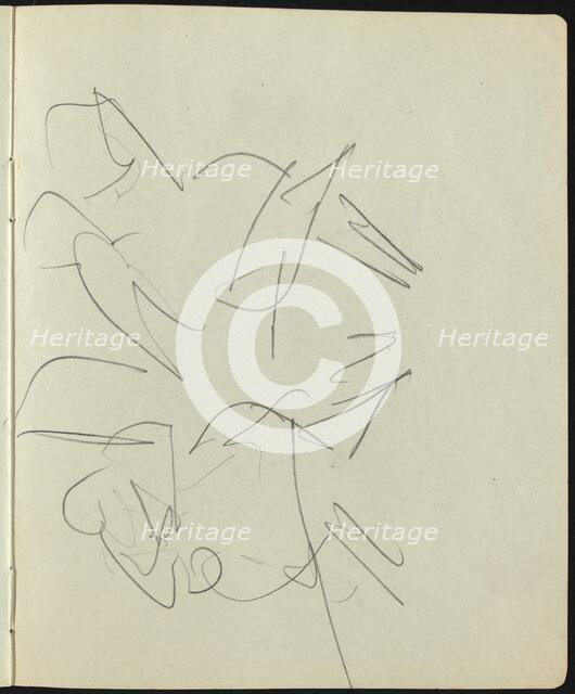 Dancers and Performers (Page from a Sketchbook), c. 1911. Creator: Ernst Kirchner.