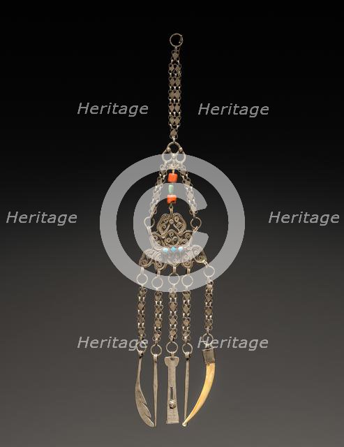 Chatelaine with Toilet Articles, 1800s. Creator: Unknown.