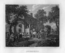 Scene in a German village, c1833. Artist: Unknown