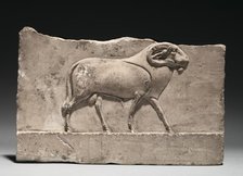 Votive Relief of a Ram Deity, 305-30 BC. Creator: Unknown.