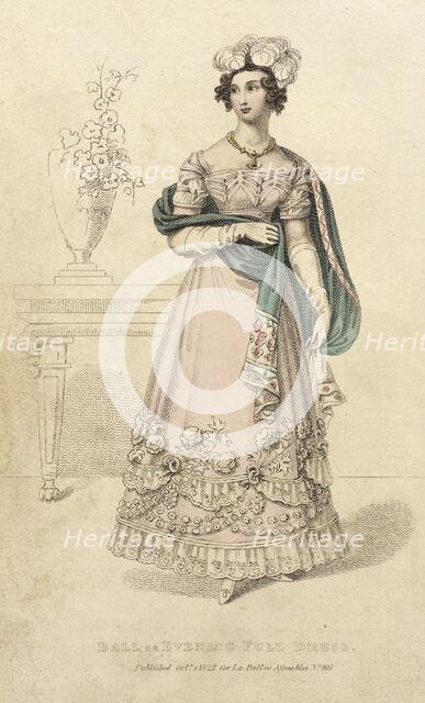 Fashion Plate (Ball or Evening Full Dress), 1822. Creator: Unknown.