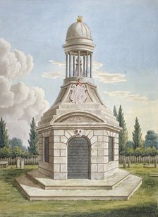 Monument in the churchyard of St Mary the Virgin, Leyton, Waltham Forest, London, c1820. Artist: Anon