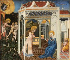 The Annunciation and Expulsion from Paradise, c. 1435. Creator: Giovanni di Paolo.