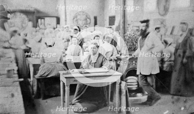 Women prisoners working, Pentonville Prison, London. Artist: Unknown