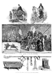 Sketches in the Armoury and Museum of the Tower of London, 1883. Creator: T. S. Bayley.