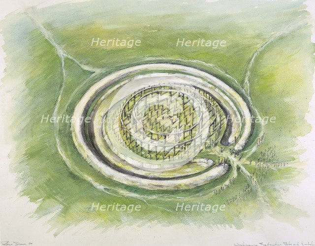 Woodhenge, c25th century BC, (c1990-2010). Artist: Mike Seaforth.