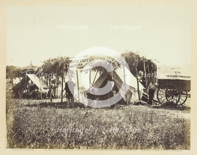 Headquarters Christian Commission in the Field, September 1863. Creator: James Gardner.