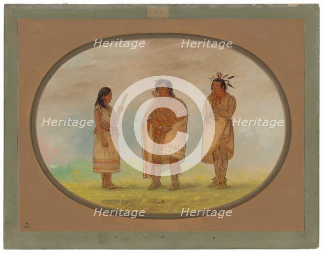 Three Potowotomie Indians, 1861/1869. Creator: George Catlin.