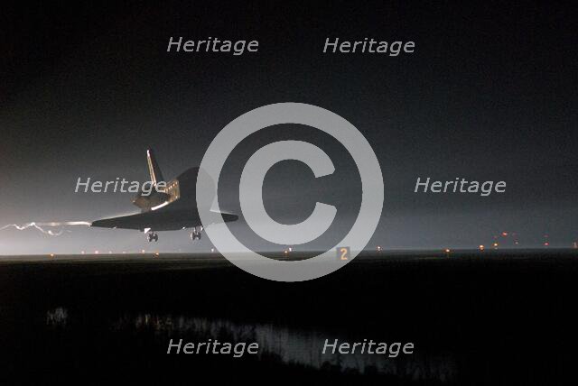 Endeavour touchdown - STS-123, Kennedy Space Center, USA, March 26, 2008..  Creator: NASA.