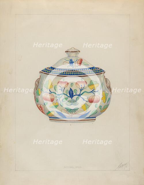 Sugar Bowl, c. 1936. Creator: Arthur Wegg.