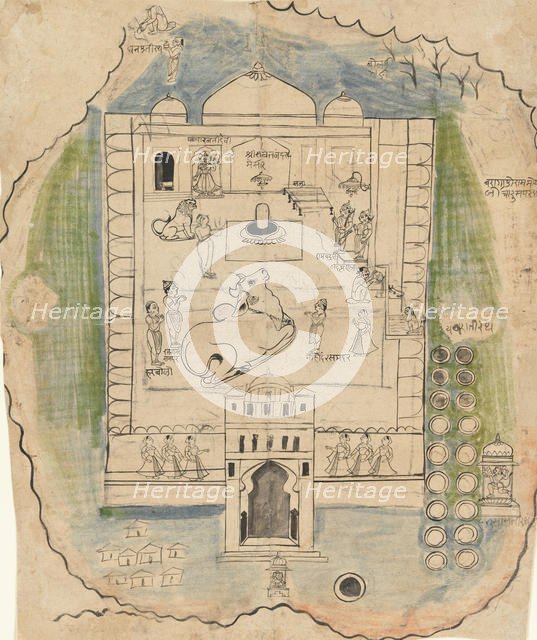 Linga Temple Compound, late 19th century. Creator: Unknown.