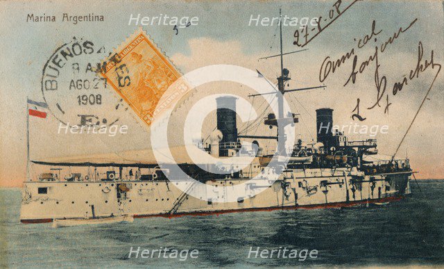 Marina Argentina. Acorazado, Belgrano, c1908. Artist: Unknown