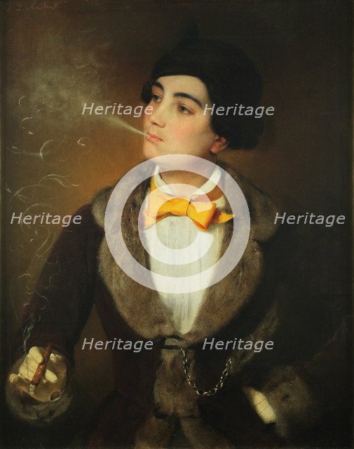 The Emancipated One. Portrait of Louise Aston (1814-1871), c. 1847.