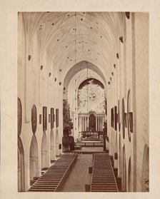 Interior of Archcathedral Church of the Holy Trinity, Blessed Virgin Mary...Oliwa, 1890-1900. Creator: Unknown.
