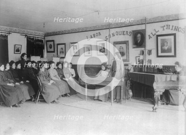 Debating class, Carlisle Indian School, Carlisle, Pennsylvania, 1901. Creator: Frances Benjamin Johnston.