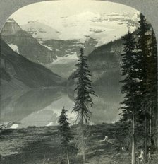 'Lake Louise, the "Queen of Lakes", and Mount Victoria. Alberta, Canada.', c1930s. Creator: Unknown.