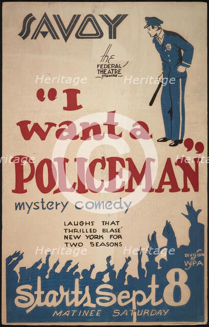 I Want a Policeman, San Diego, 1938. Creator: Unknown.