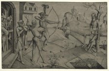 The King's Sons Shooting at their Dead Father's Body, 1495-1504. Creator: Nicolaus Alexander Mair von Landshut (German, 1520).