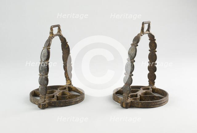 Pair of Stirrups, Flanders, 19th century (?) in 16th century European style. Creator: Unknown.